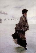 Giuseppe de nittis, La Patineuse